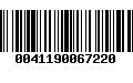 Código de Barras 0041190067220