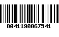 Código de Barras 0041190067541