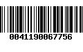 Código de Barras 0041190067756