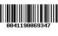 Código de Barras 0041190069347