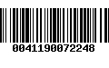 Código de Barras 0041190072248