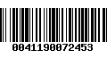 Código de Barras 0041190072453