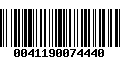 Código de Barras 0041190074440