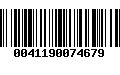 Código de Barras 0041190074679