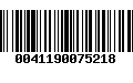 Código de Barras 0041190075218