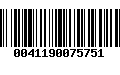 Código de Barras 0041190075751