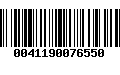 Código de Barras 0041190076550