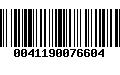 Código de Barras 0041190076604