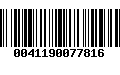 Código de Barras 0041190077816