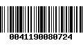 Código de Barras 0041190080724