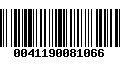 Código de Barras 0041190081066