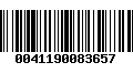 Código de Barras 0041190083657