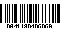 Código de Barras 0041190406869