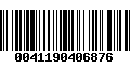 Código de Barras 0041190406876