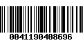 Código de Barras 0041190408696