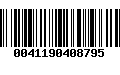 Código de Barras 0041190408795