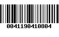 Código de Barras 0041190410804