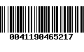 Código de Barras 0041190465217