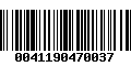 Código de Barras 0041190470037