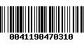 Código de Barras 0041190470310