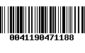 Código de Barras 0041190471188