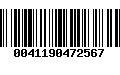 Código de Barras 0041190472567