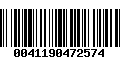 Código de Barras 0041190472574