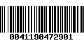 Código de Barras 0041190472901