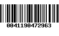 Código de Barras 0041190472963