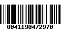 Código de Barras 0041190472970