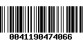 Código de Barras 0041190474066