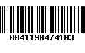 Código de Barras 0041190474103