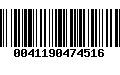 Código de Barras 0041190474516