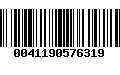 Código de Barras 0041190576319