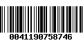 Código de Barras 0041190758746