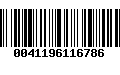 Código de Barras 0041196116786