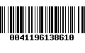 Código de Barras 0041196138610