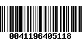 Código de Barras 0041196405118