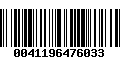 Código de Barras 0041196476033