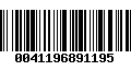 Código de Barras 0041196891195