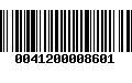 Código de Barras 0041200008601