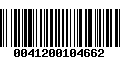 Código de Barras 0041200104662