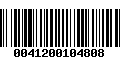 Código de Barras 0041200104808