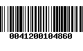 Código de Barras 0041200104860