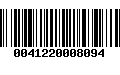 Código de Barras 0041220008094