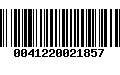 Código de Barras 0041220021857