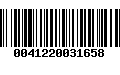 Código de Barras 0041220031658