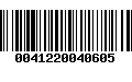 Código de Barras 0041220040605