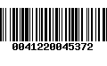 Código de Barras 0041220045372