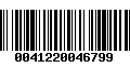 Código de Barras 0041220046799